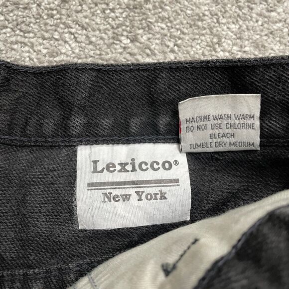 Brighton Blue Lexicco Vintage Studded Denim Jeans Womens 11/12 Black Straight - Picture 3 of 13